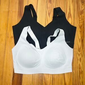 Neiwai Barely Zero Fixed Cup Curve Bras (2) Black/Fluffy Peach